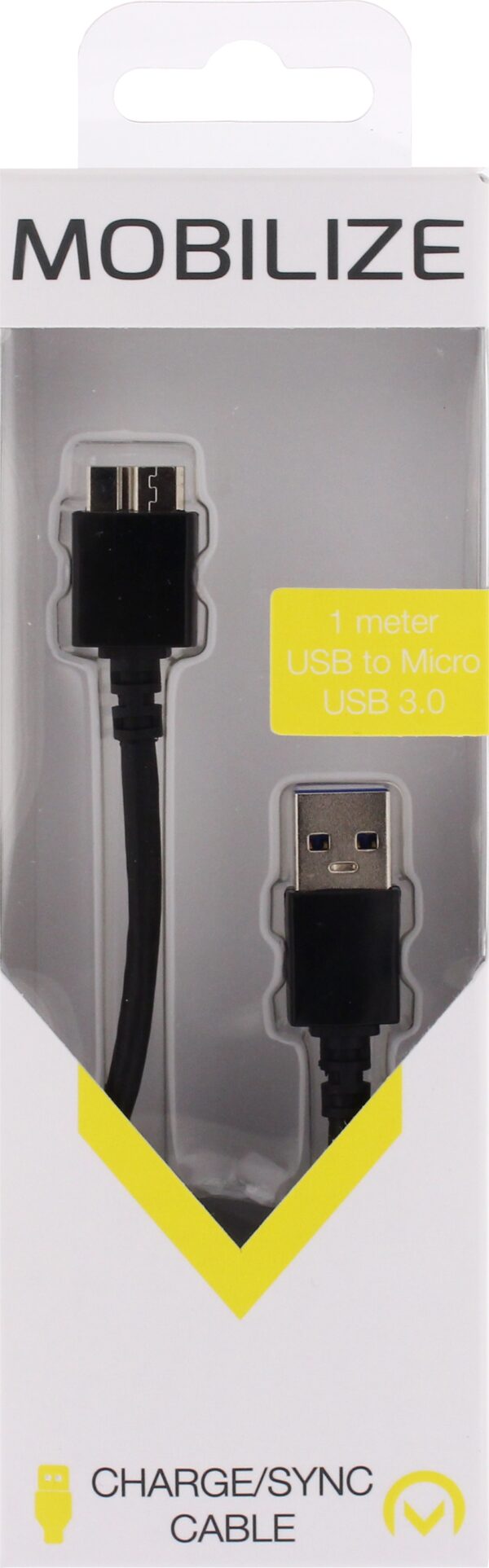 Mobilize Cable Usb To Micro Usb 3.0 1M. Black - Afbeelding 2