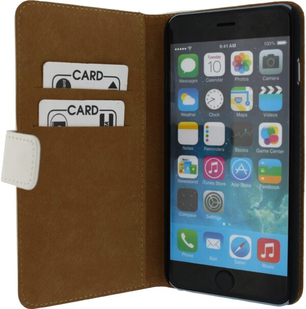 Mobilize Slim Wallet Book Case Apple Iphone 6 Plus/6S Plus White - Afbeelding 3