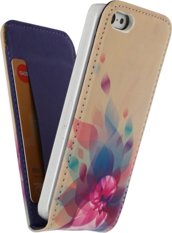 Mobilize Premium Magnet Flip Case Apple Iphone 5C Fire Flower - Afbeelding 3