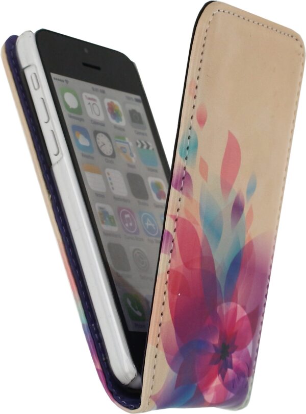 Mobilize Premium Magnet Flip Case Apple Iphone 5C Fire Flower - Afbeelding 4