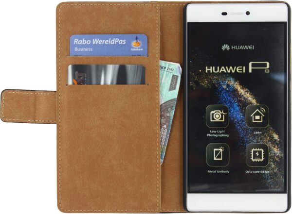 Mobilize Classic Wallet Book Case Huawei P8 Black - Afbeelding 3