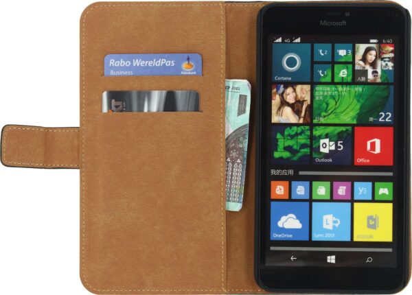 Mobilize Classic Wallet Book Case Microsoft Lumia 640 Xl Black - Afbeelding 3