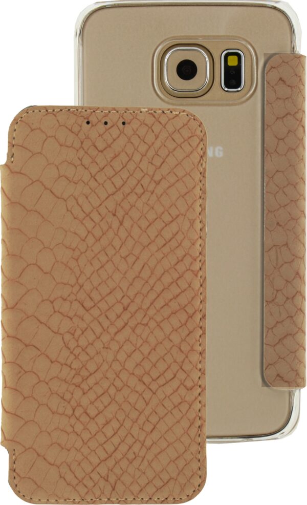 Mobilize Slim Booklet Samsung Galaxy S6 Soft Snake Creamy Rose