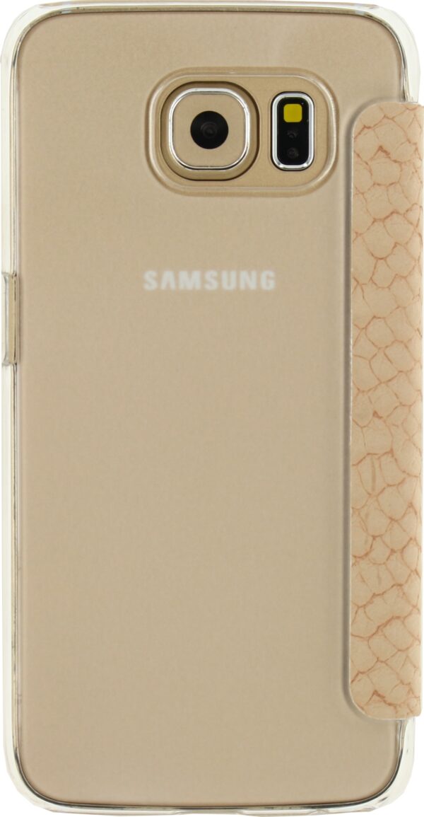 Mobilize Slim Booklet Samsung Galaxy S6 Soft Snake Creamy Rose - Afbeelding 3