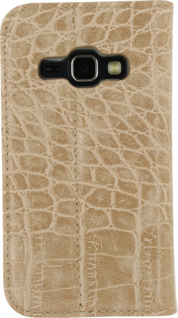 Mobilize Premium Book Case Samsung Galaxy J1 2016 Alligator Peanut Brown - Afbeelding 2