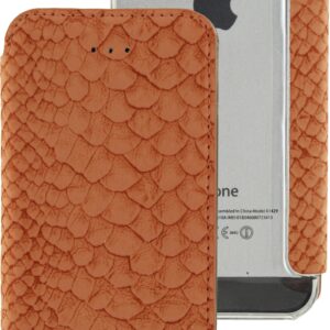 Mobilize Slim Gelly Booklet Apple Iphone 5/5S/Se Soft Snake Apricot