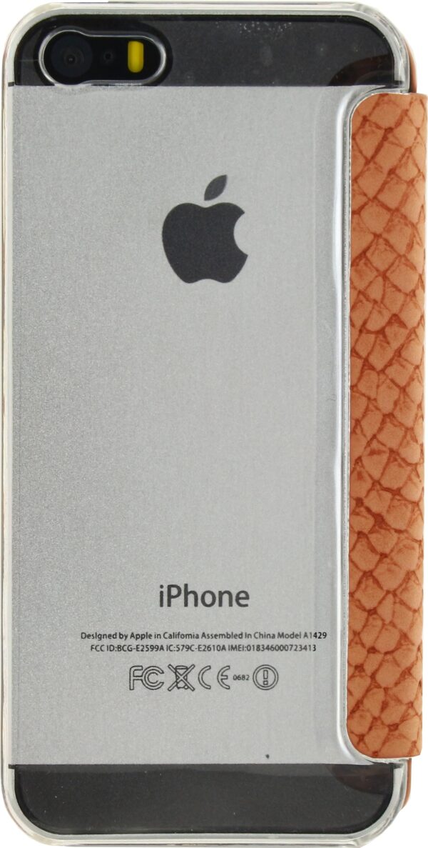 Mobilize Slim Gelly Booklet Apple Iphone 5/5S/Se Soft Snake Apricot - Afbeelding 3