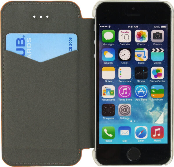 Mobilize Slim Gelly Booklet Apple Iphone 5/5S/Se Soft Snake Apricot - Afbeelding 4