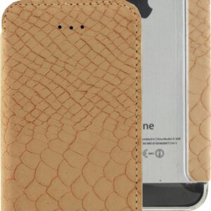 Mobilize Slim Gelly Booklet Apple Iphone 5/5S/Se Soft Snake Creamy Rose