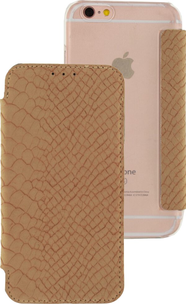 Mobilize Slim Gelly Booklet Apple Iphone 6/6S Soft Snake Creamy Rose