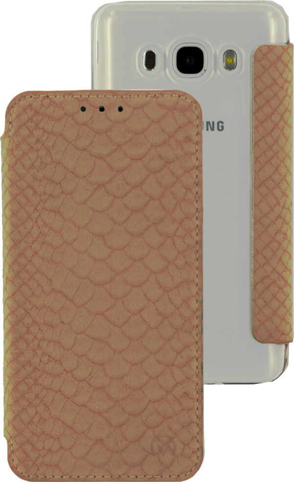 Mobilize Slim Gelly Booklet Samsung Galaxy J5 2016 Soft Snake Creamy Rose