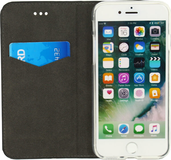 Mobilize Premium Gelly Book Case Apple Iphone 6/6S/7/8/Se (2020/2022) Black - Afbeelding 3