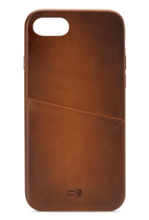 Senza Desire Leather Cover With Card Slot Apple Iphone 7/8/Se (2020/2022) Burned Cognac