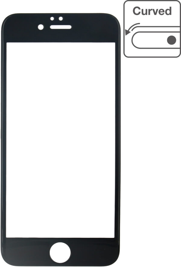 Mobilize Edge-To-Edge Glass Screen Protector Apple Iphone 6/6S Black Full Glue