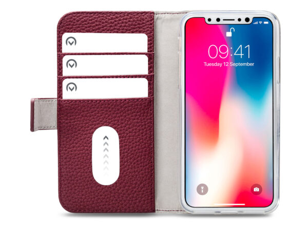 Mobilize Elite Gelly Wallet Book Case Apple Iphone X/Xs Burgundy - Afbeelding 3