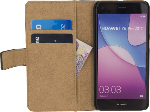 Mobilize Classic Wallet Book Case Huawei Y6 Pro 2017 Black - Afbeelding 3