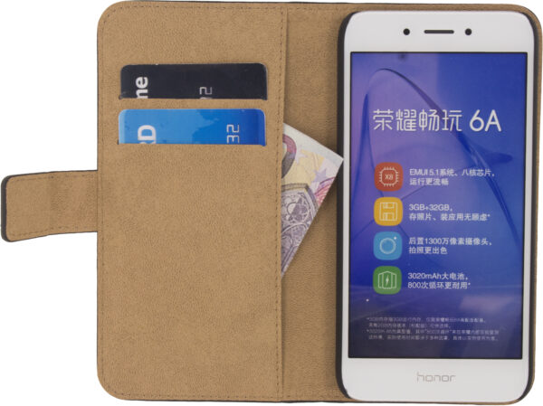 Mobilize Classic Wallet Book Case Honor 6A Black - Afbeelding 3