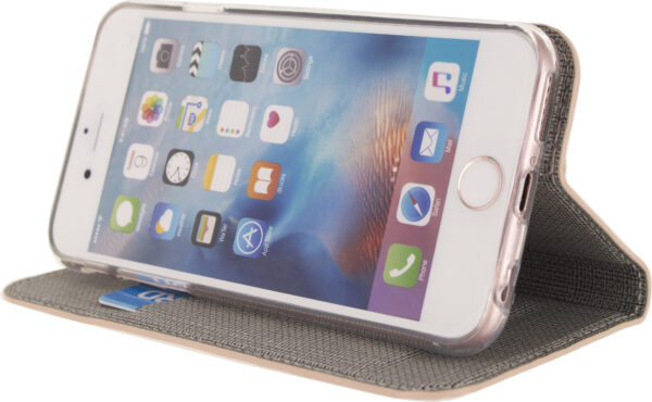 Mobilize Premium Gelly Book Case Apple Iphone 6/6S Alligator Coral Pink - Afbeelding 4