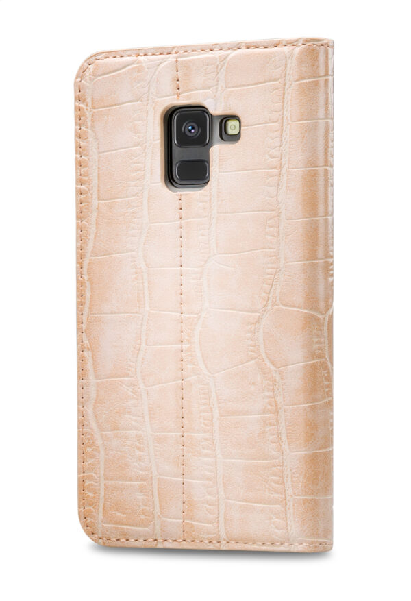 Mobilize Premium Gelly Book Case Samsung Galaxy A8 2018 Alligator Coral Pink - Afbeelding 2