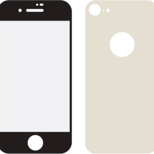 Mobilize Edge-To-Edge Glass Screen Protector Apple Iphone 8 Front And Back Pack Gold Full Glue