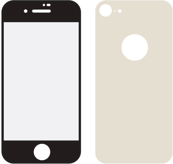 Mobilize Edge-To-Edge Glass Screen Protector Apple Iphone 8 Front And Back Pack Gold Full Glue