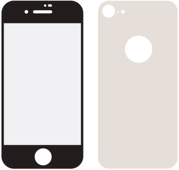 Mobilize Edge-To-Edge Glass Screen Protector Apple Iphone 8 Front And Back Pack Silver Full Glue