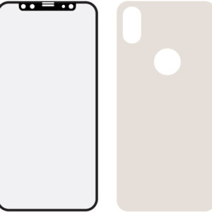 Mobilize Edge-To-Edge Glass Screen Protector Apple Iphone X/Xs Front And Back Pack Silver Full Glue