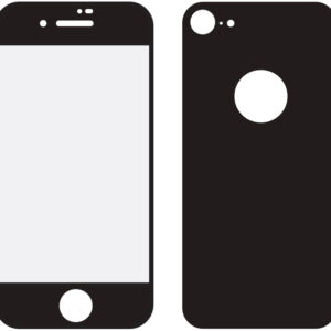 Mobilize Edge-To-Edge Glass Screen Protector Apple Iphone 8 Front And Back Pack Black Full Glue