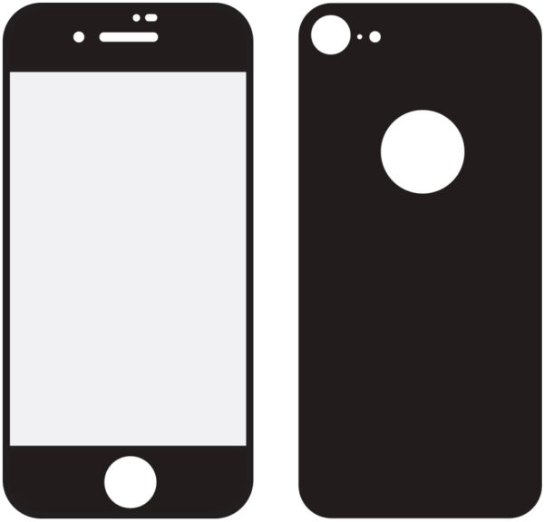 Mobilize Edge-To-Edge Glass Screen Protector Apple Iphone 8 Front And Back Pack Black Full Glue