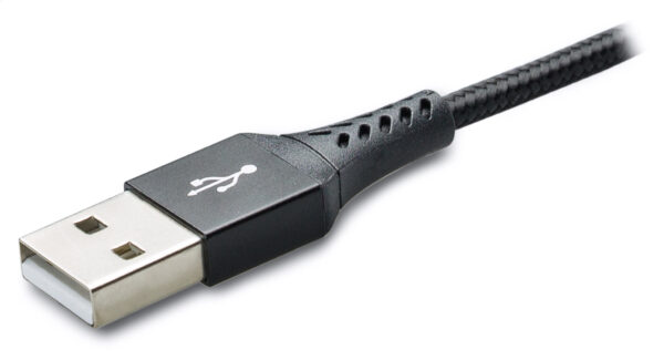 Mobilize Strong Nylon Cable 3In1 Usb To Micro Usb, Usb-C, Apple Mfi Lightning 1.5M Black - Afbeelding 2