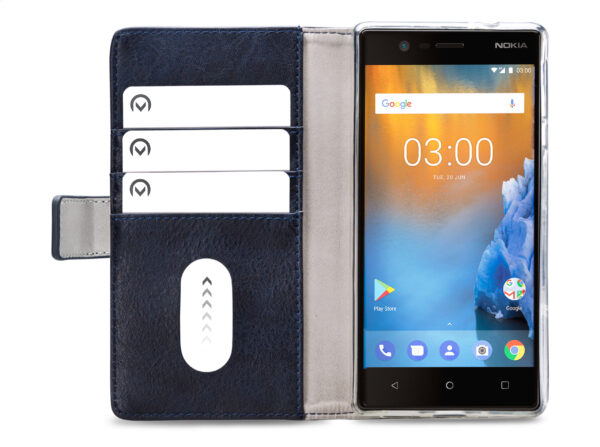 Mobilize Elite Gelly Wallet Book Case Nokia 3 Blue - Afbeelding 3