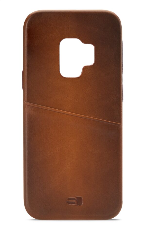 Senza Desire Leather Cover With Card Slot Samsung Galaxy S9 Burned Cognac