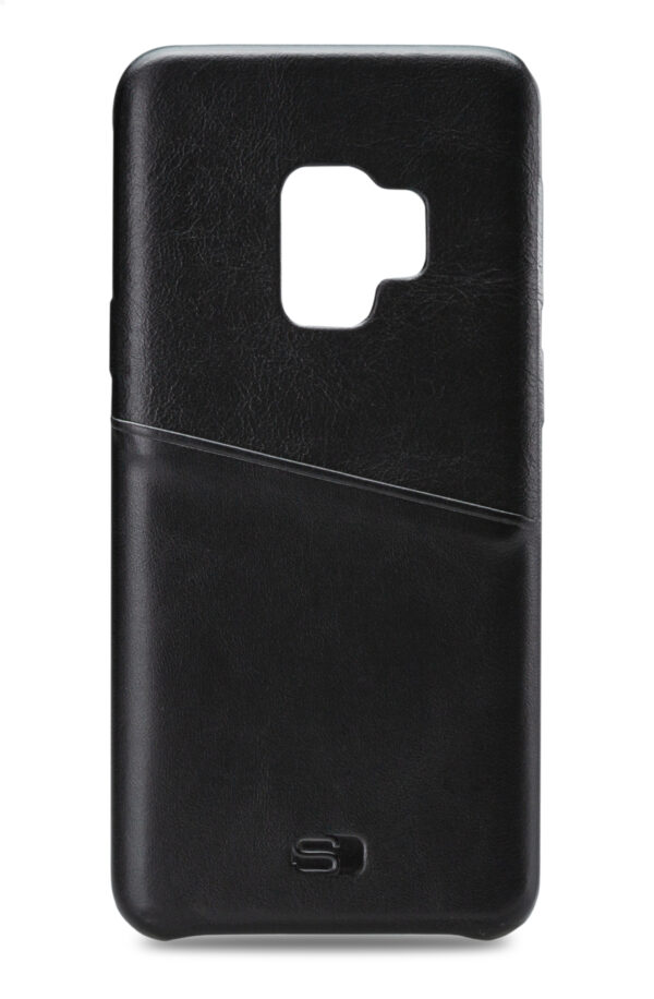 Senza Pure Leather Cover With Card Slot Samsung Galaxy S9 Deep Black