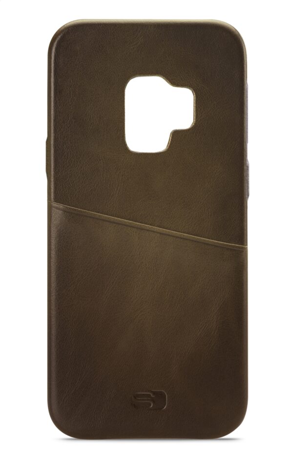 Senza Desire Leather Cover With Card Slot Samsung Galaxy S9 Burned Olive
