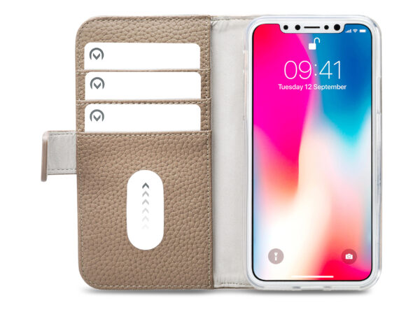 Mobilize Elite Gelly Wallet Book Case Apple Iphone Xs Max Taupe - Afbeelding 3
