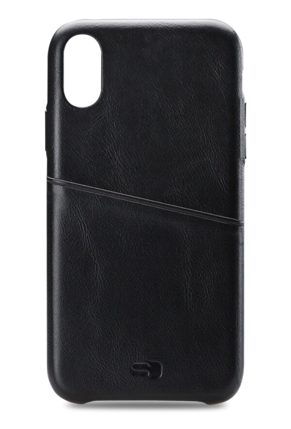 Senza Pure Leather Cover With Card Slot Apple Iphone Xr Deep Black