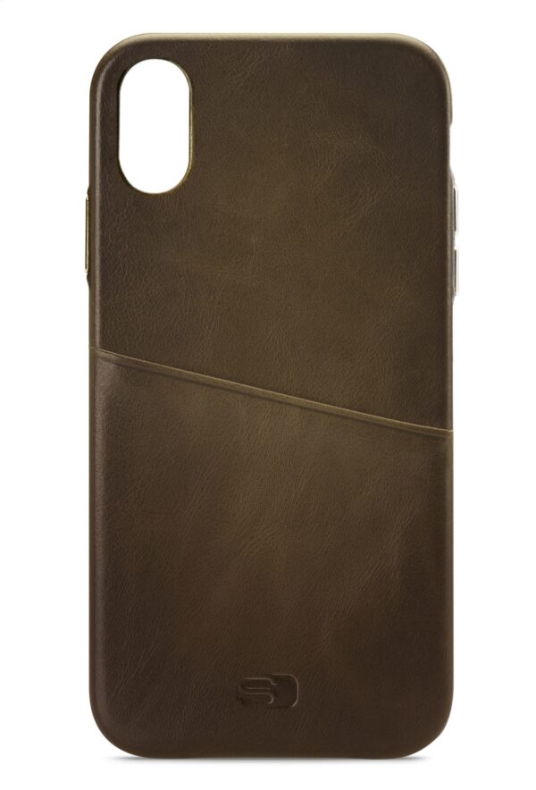 Senza Desire Leather Cover With Card Slot Apple Iphone Xr Burned Olive