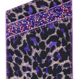 My Style Universal Sticky Card Pocket Purple Leopard
