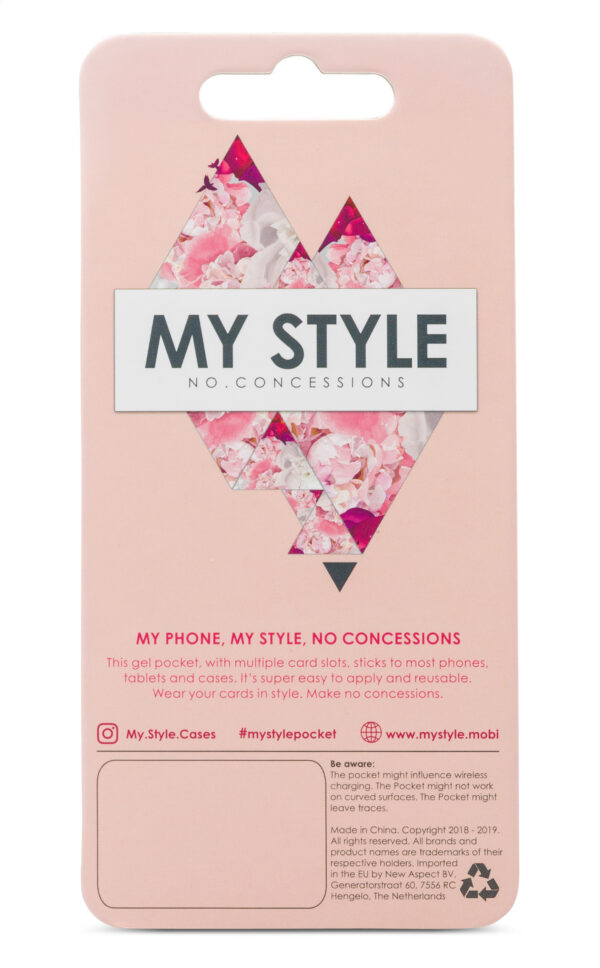 My Style Universal Sticky Card Pocket Silver Glitter - Afbeelding 4