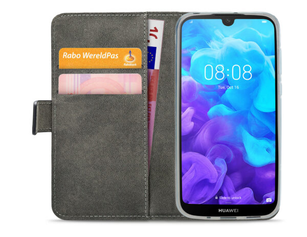 Mobilize Classic Gelly Wallet Book Case Huawei Y5 2019 Black - Afbeelding 3
