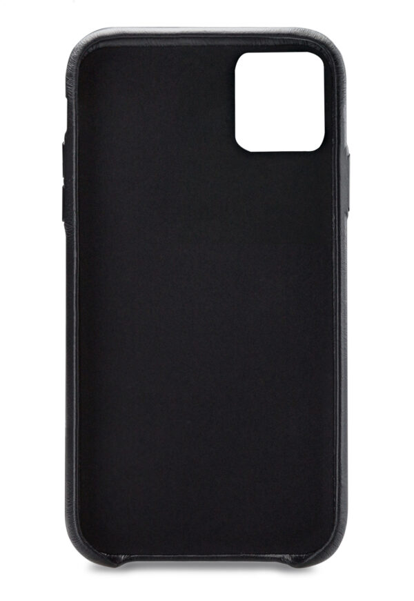 Senza Pure Leather Cover With Card Slot Apple Iphone 11 Deep Black - Afbeelding 2