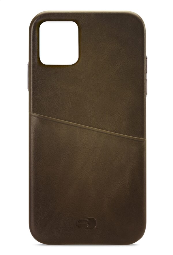 Senza Desire Leather Cover With Card Slot Apple Iphone 11 Burned Olive