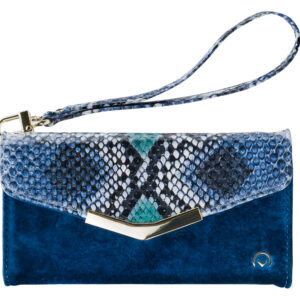 Mobilize 2In1 Gelly Velvet Clutch For Samsung Galaxy A40 Royal Blue Snake