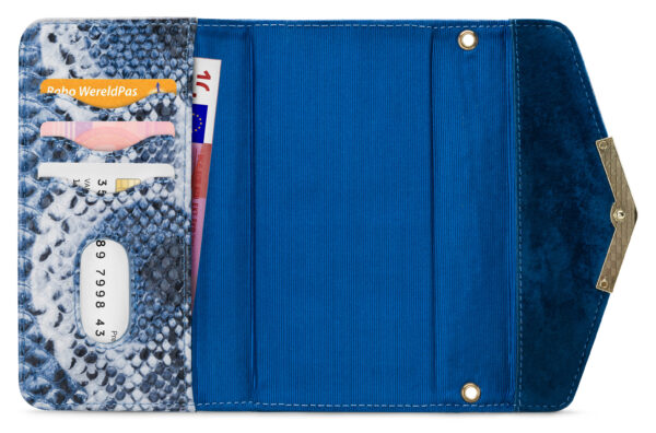 Mobilize 2In1 Gelly Velvet Clutch For Samsung Galaxy A40 Royal Blue Snake - Afbeelding 3