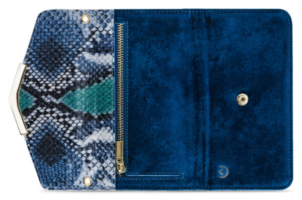 Mobilize 2In1 Gelly Velvet Clutch For Samsung Galaxy A40 Royal Blue Snake - Afbeelding 5