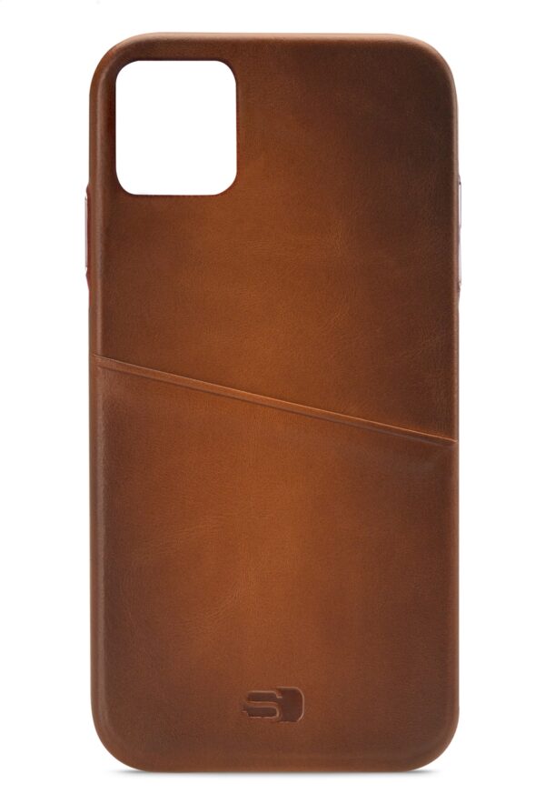 Senza Desire Leather Cover With Card Slot Apple Iphone 11 Pro Max Burned Cognac