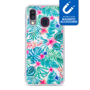 My Style Magneta Case For Samsung Galaxy A40 White Jungle
