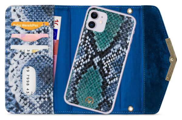 Mobilize 2In1 Gelly Velvet Clutch For Apple Iphone 11 Royal Blue Snake - Afbeelding 4