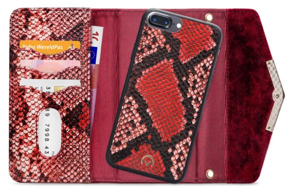 Mobilize 2In1 Gelly Velvet Clutch For Apple Iphone 6 Plus/6S Plus/7 Plus/8 Plus Red Snake - Afbeelding 4