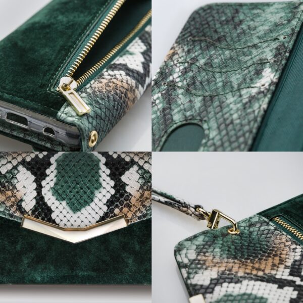Mobilize 2In1 Gelly Velvet Clutch For Samsung Galaxy S20 Ultra/S20 Ultra 5G Green Snake - Afbeelding 7